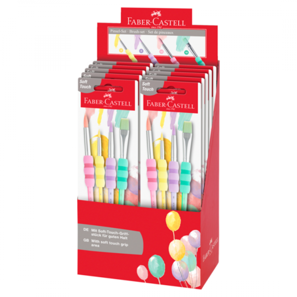yrgkfqytj9wr96jkywim.png Blister Pinceles Soft Touch Pastel Faber-Castell