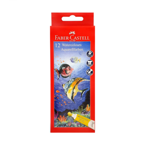 Acuarelas en tubo x 12 unidades Faber-Castell