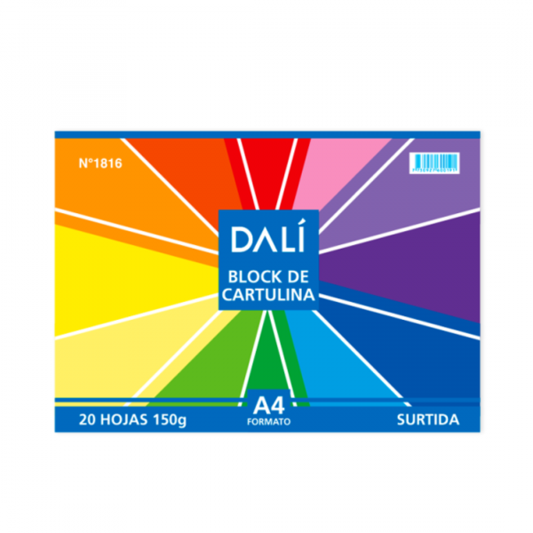 b6rbygp2dqgdw2mvdhbo.png Block A4 Cartulina de Colores x5 DALI