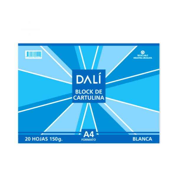 mdejr8wtgsyvkc4ap4xs.png Block A4 Cartulina Blanca x5 DALI