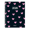 Agenda Corazones Fondo Negro DALI