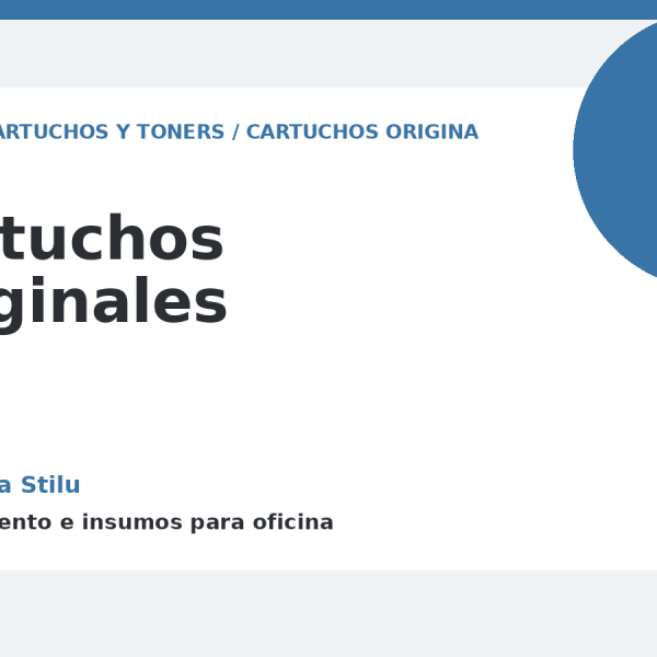 Cartuchos Originales - categoria Stilu