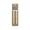 Set x2 tenedor de mesa 20cm ac mango beige toscana