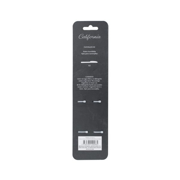 Set x2 cuchillo de mesa 23.5cm acero california - imagen 2