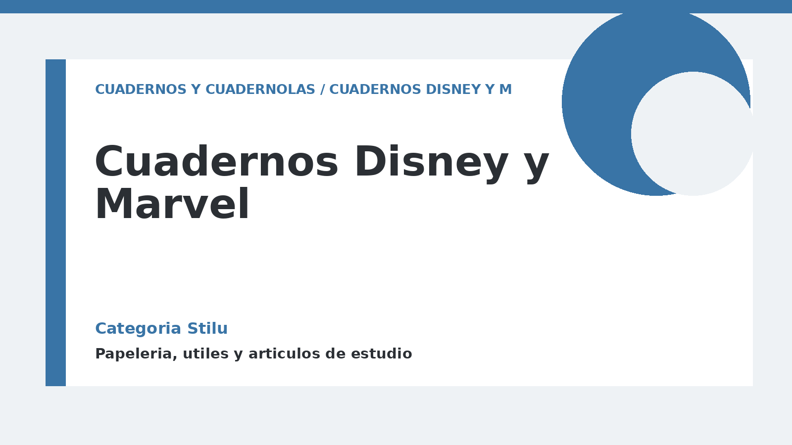 Cuadernos Disney y Marvel - categoria Stilu