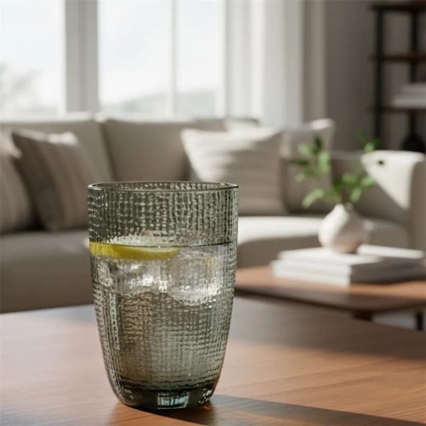 Vaso dof de vidrio 300ml gris muselina - imagen 2