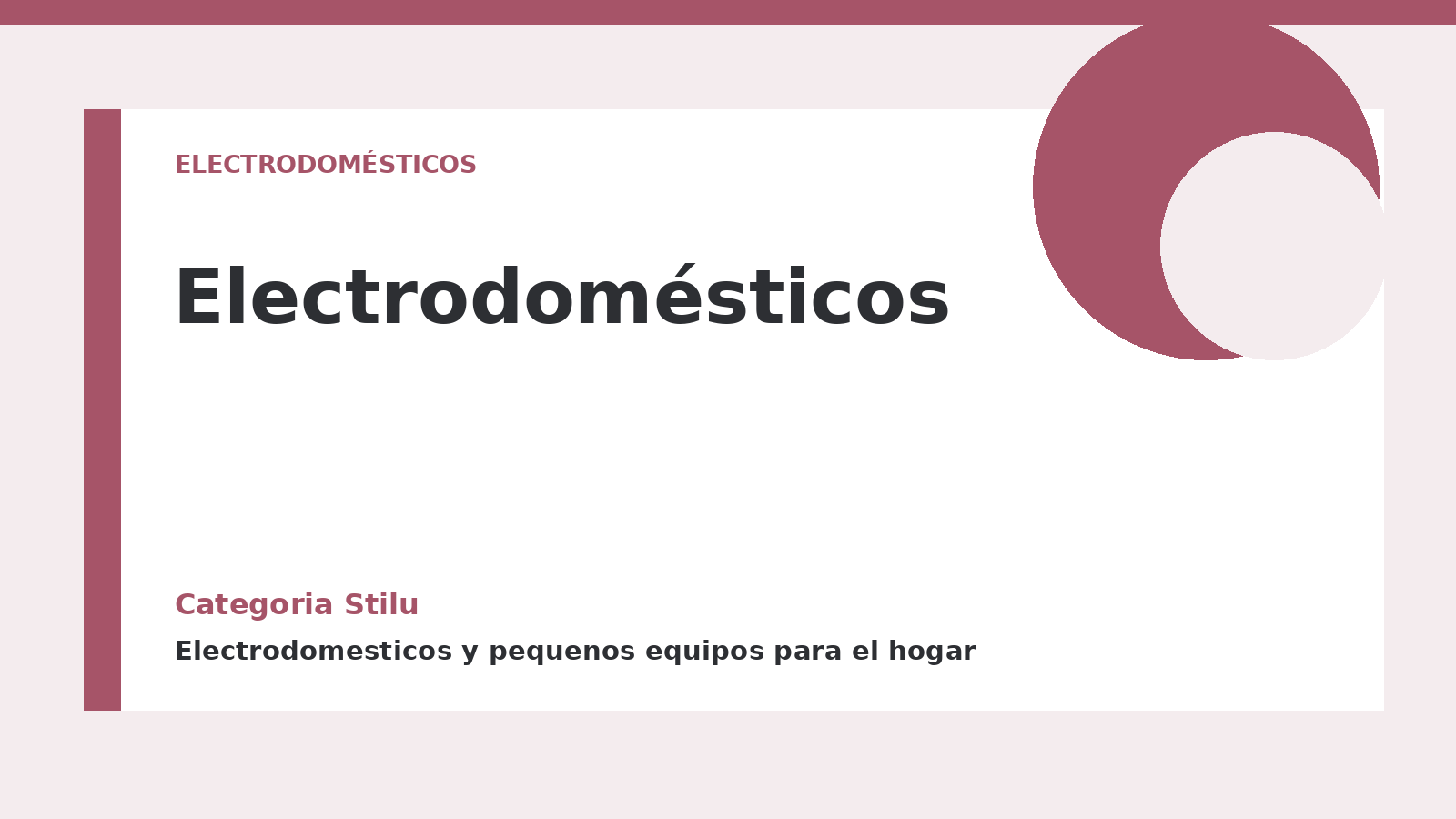 Electrodomésticos - categoria Stilu