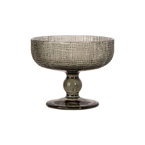 Copa de helado vidrio 320ml gris muselina