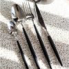 Set 24 piezas cubierto acero inox mango negro osaka - imagen 3