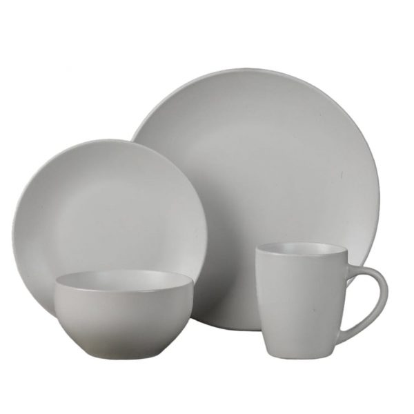 Juego vajilla 16pcs 27/20/14/350mlblanco mate