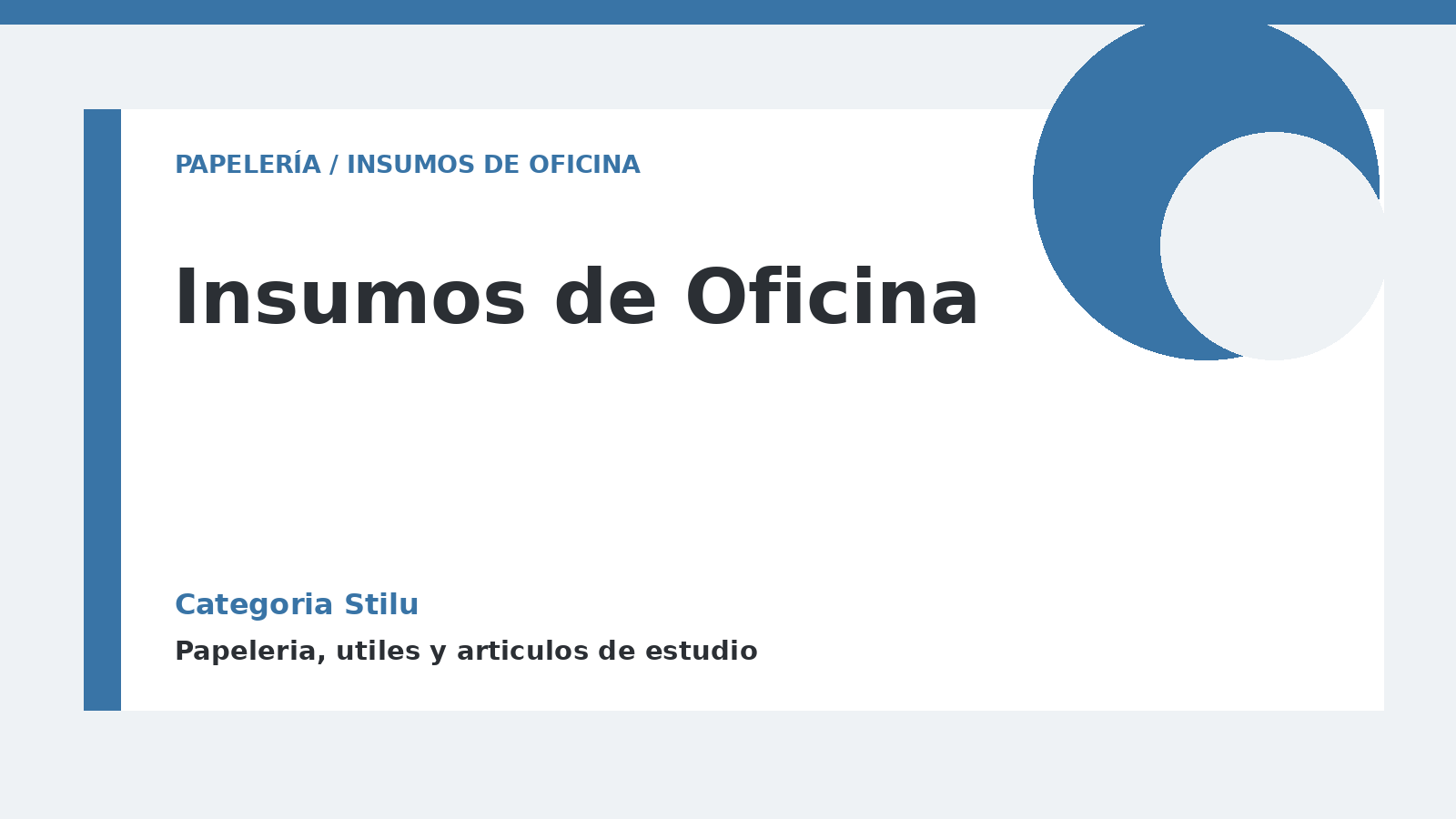 Insumos de Oficina - categoria Stilu