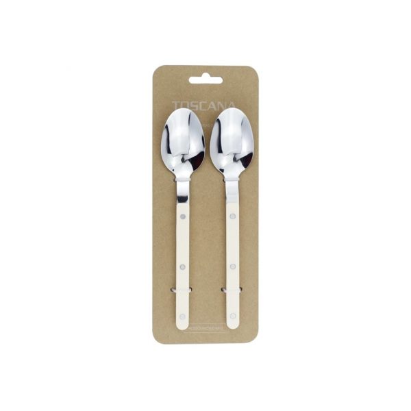 Set x2 cuchara de mesa 20cm ac mango beige toscana Set x2 cuchara de mesa 20cm ac mango beige toscana