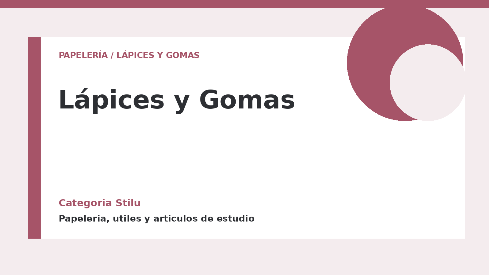 Lápices y Gomas - categoria Stilu Lápices y Gomas - categoria Stilu