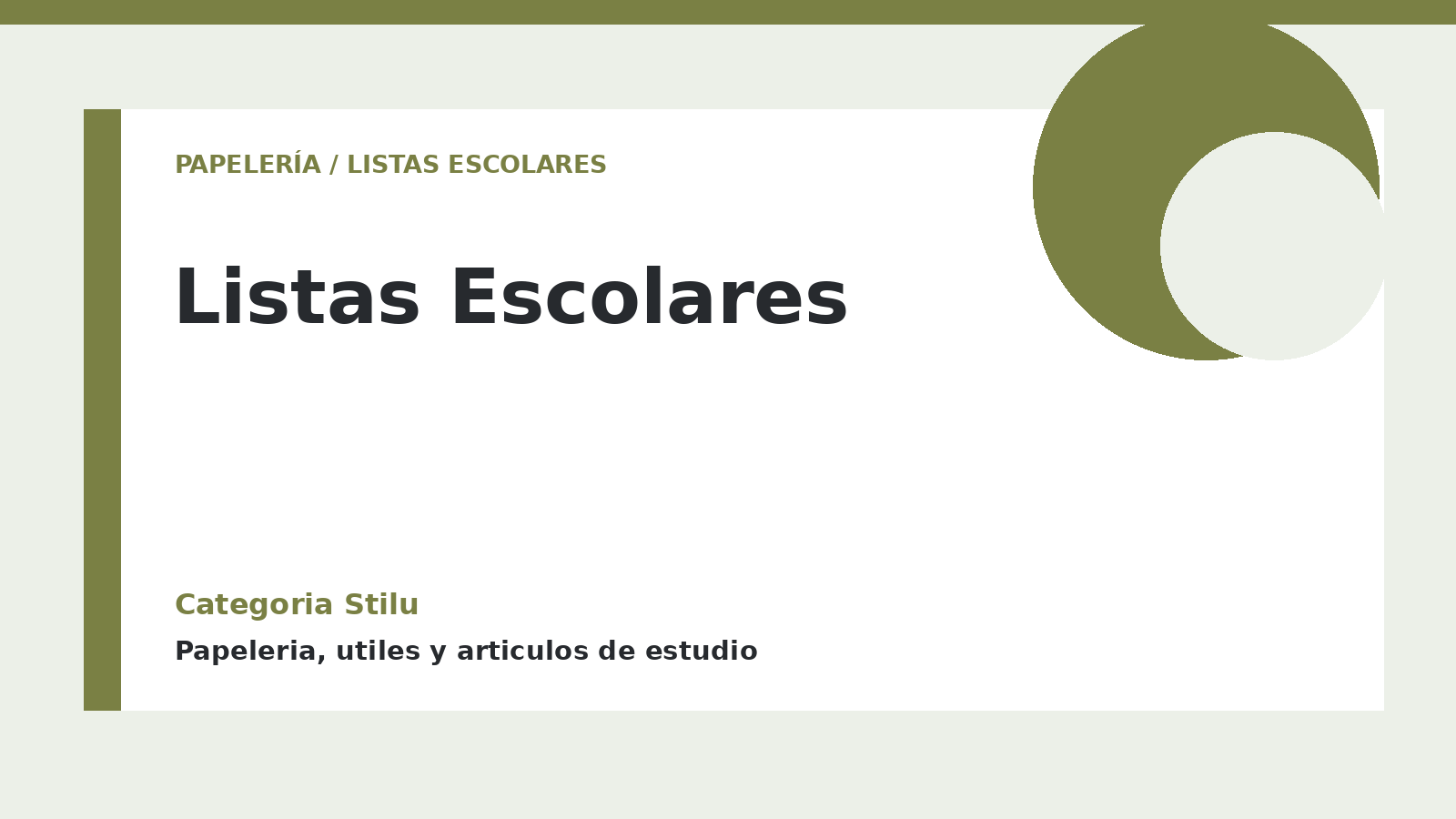 Listas Escolares - categoria Stilu Listas Escolares - categoria Stilu