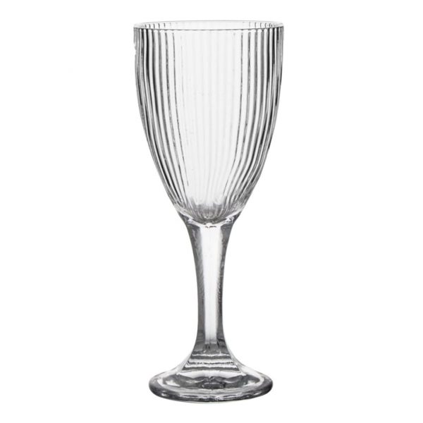Copa de vidrio 400ml incoloro acanalado