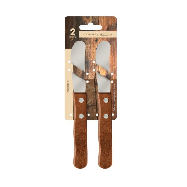 Set x2 espatula 0.8mm mango madera