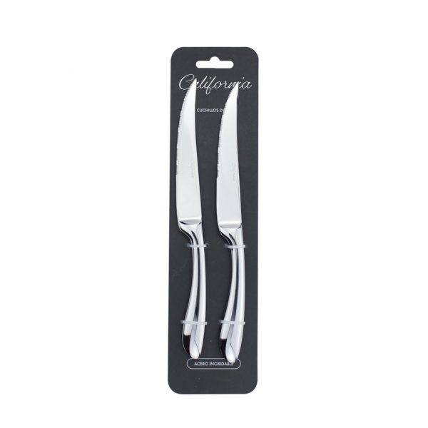 Set x2 cuchillo de mesa 23.5cm acero california