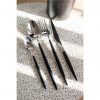 Set x2 cuchillo mesa 23.5cm ac. mango negro osaka - imagen 3