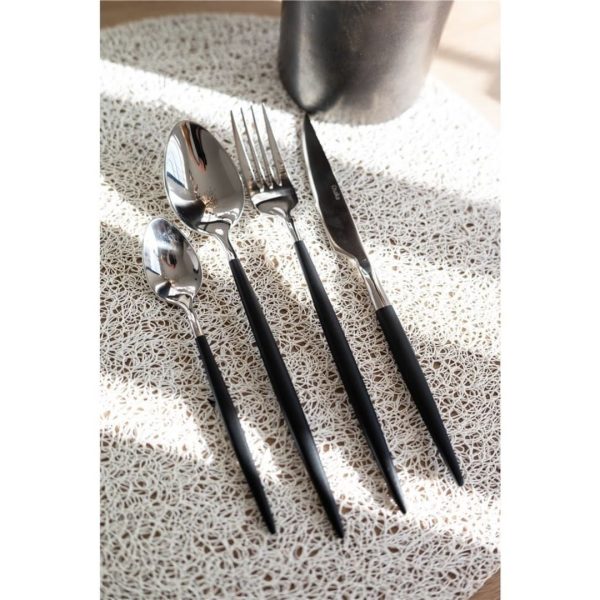 Set x2 cuchillo mesa 23.5cm ac. mango negro osaka - imagen 3