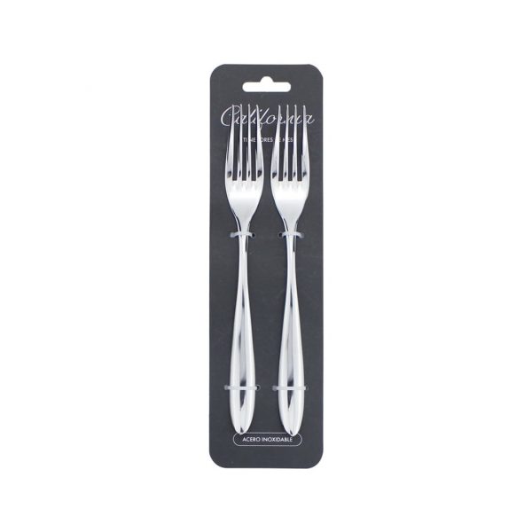 Set x2 tenedor de mesa 21cm acero california