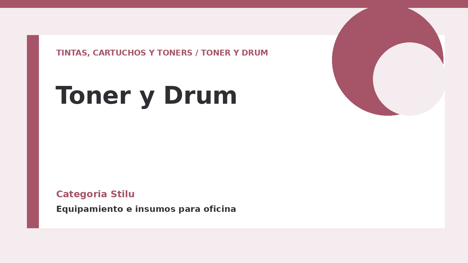 Toner y Drum - categoria Stilu