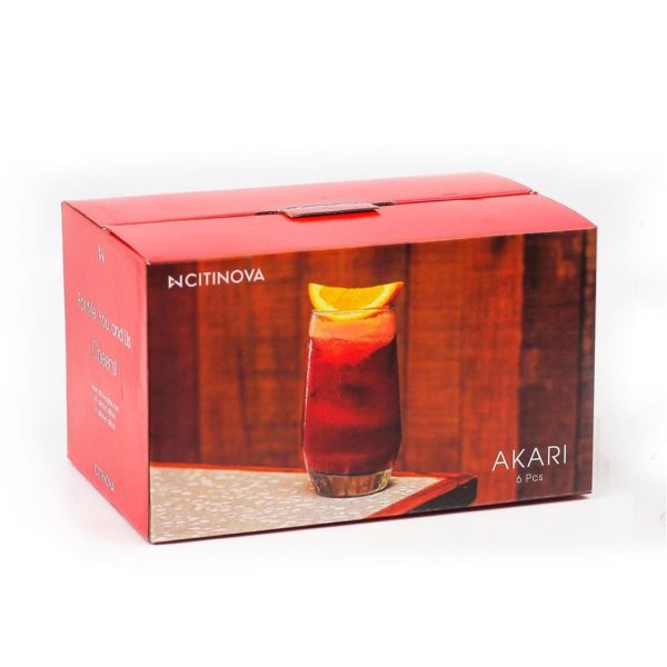 Set 6 vasos refresco akari 390ml en caja de regalo - imagen 3