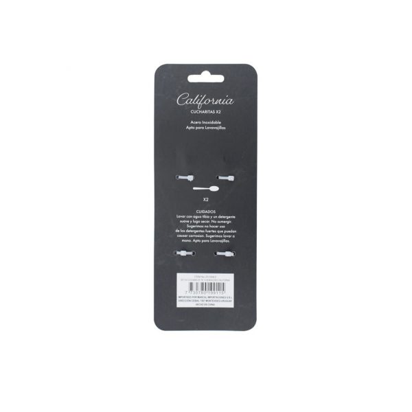 Set x2 cuchara de te 13.8cm acero california - imagen 2