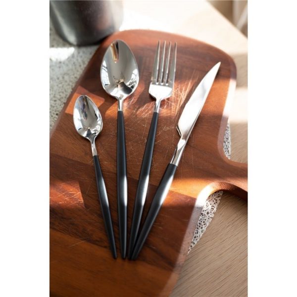 Set x2 cuchillo mesa 23.5cm ac. mango negro osaka - imagen 4