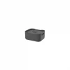 Cesto c/tapa plastico fit 18.5x15x8cm gris oscuro
