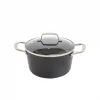 Olla c/tapa alum. inducc. retro gris d24x13cm