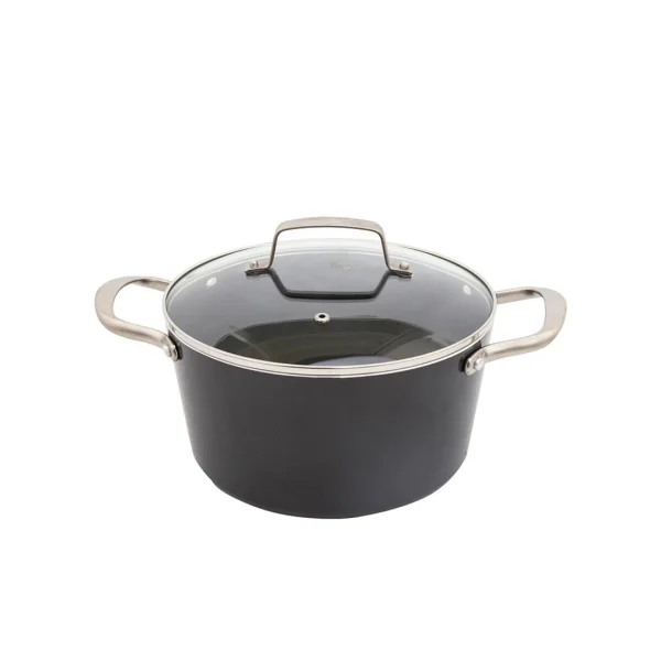 Olla c/tapa alum. inducc. retro gris d24x13cm Olla c/tapa alum. inducc. retro gris d24x13cm