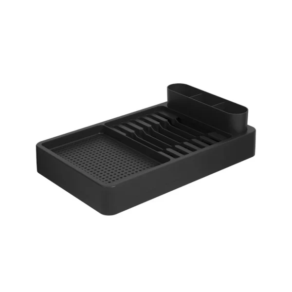 Escurridor flat plastico negro. 42x26x10cm