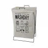 Cesto p/ropa articulado 40x28x54cm tela beige