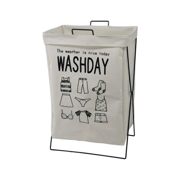 Cesto p/ropa articulado 40x28x54cm tela beige