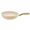Wok antiadherente 28x7cm apto induccion beige