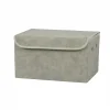 Caja organizador rect c/tapa 38x29xh22cm pu gris