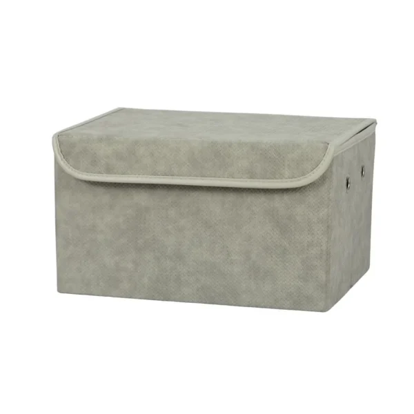 Caja organizador rect c/tapa 38x29xh22cm pu gris