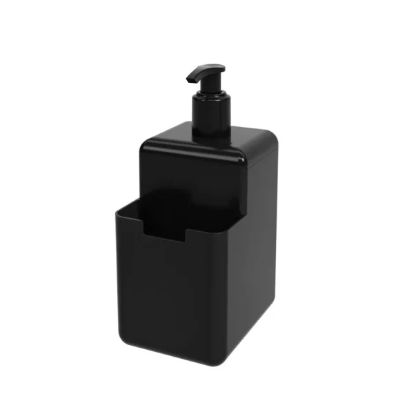Dispensador de jabon plastico single 500ml negro