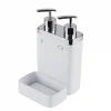 Dispensador c/division jabon/deter 13x14x22 blanco