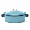 Olla c/tapa d30cm/7.6l ac vitrificado turq cinsa