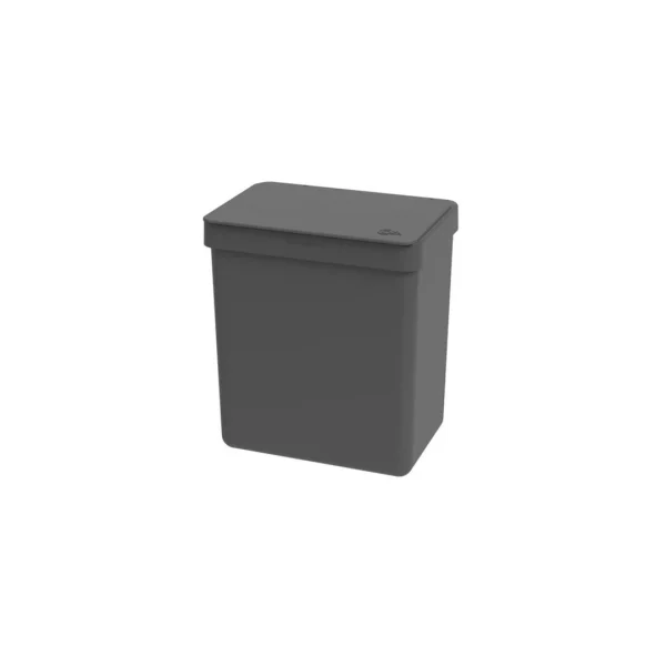 Papelera mesa plastico single 2.5l gris oscuro coza