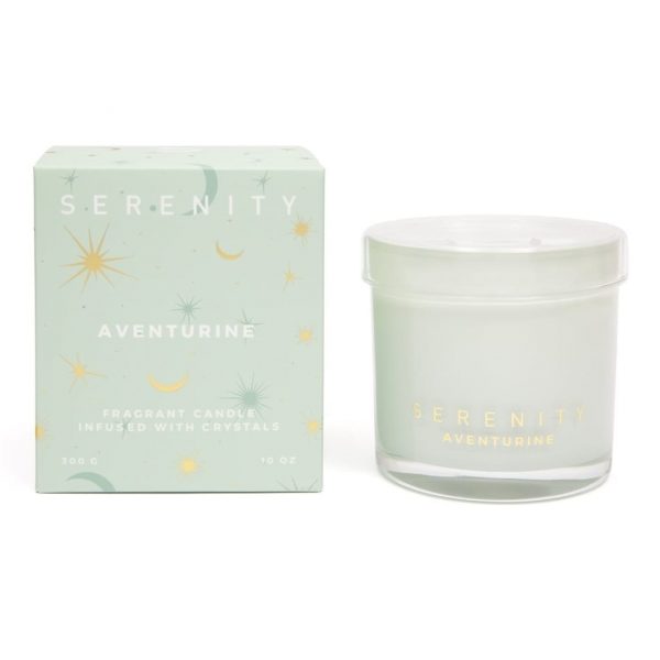 Vela aromatica c/piedras serenity aventurine