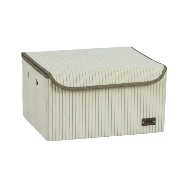 Caja organizador rec c/tapa 40x30xh22cm pana crudo