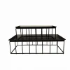 Set x2 soporte metalico 30x15x9/23x10x9cm negro