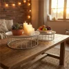 Set x2 plato soporte metalico 30x9/25x9cm blanco - imagen 4