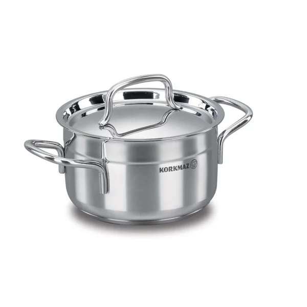 Olla acero 5.5lts inox c/tapa alfa korkmaz. 24x12cm