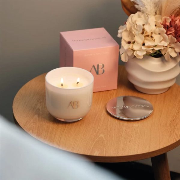 Vela aromativa 340g marshmallow rosa - imagen 2