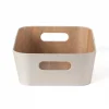 Organizador con asas 26.2x37.5x11cm ext tela crema - imagen 4