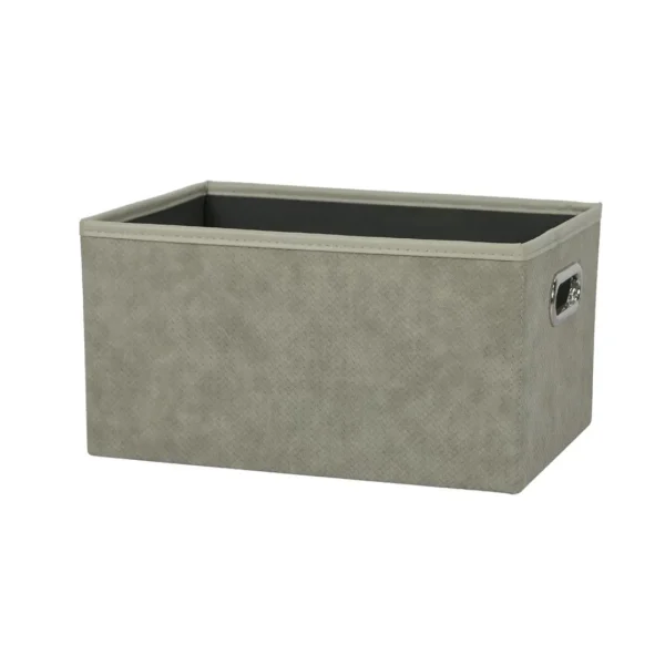 Cesto organizador rect 34x23xh18cm pu gris