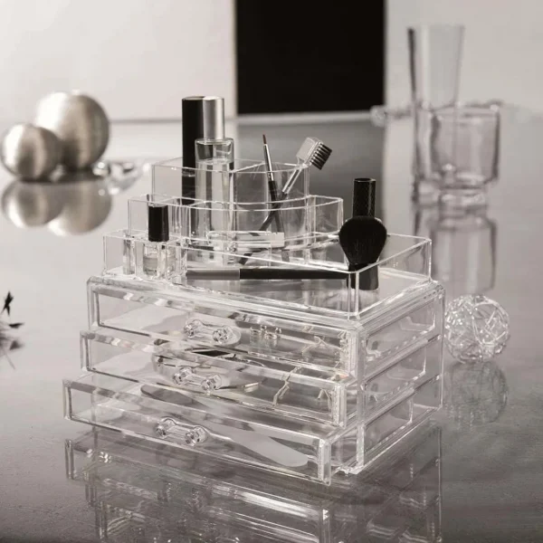 Organizador cosmeticos c/cajones 24x15xh18.7cm